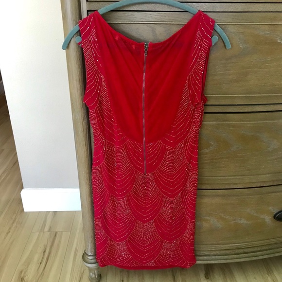 Alice and Olivia red sequined dress, size 4 - Picture 4 of 7